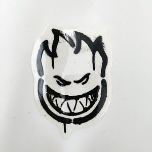 Spitfire Wheels Sticker Fire Head Black Skateboard Vinyl Decal Vintage 1990s Sk8